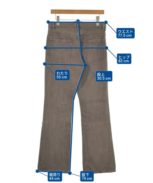 TANAKA（タナカ）デニムパンツ 茶 サイズ:27(M位) レディース/2200582555037