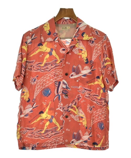KEONI OF HAWAII(ケオニオブハワイ)カジュアルシャツ オレンジ サイズ:S/2200615828022