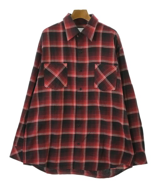 Rafu(ラフ)カジュアルシャツ 赤 サイズ:L/2200499497093