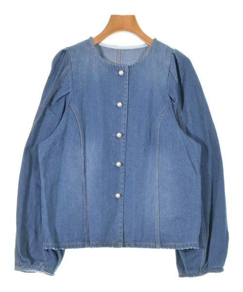 THREE SQUARE(スリースクエア)デニムジャケット 紺 サイズ:F/2200661687680
