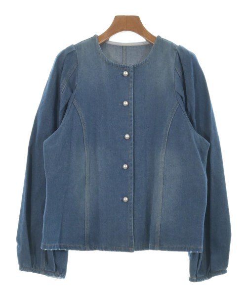 THREE SQUARE(スリースクエア)デニムジャケット 紺 サイズ:F/2200661687819