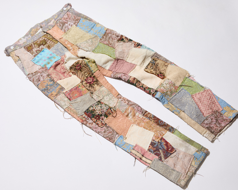 COMME des GARCONS HOMME PLUS 2000年春夏「進化する色」のゴブランパッチワークパンツ