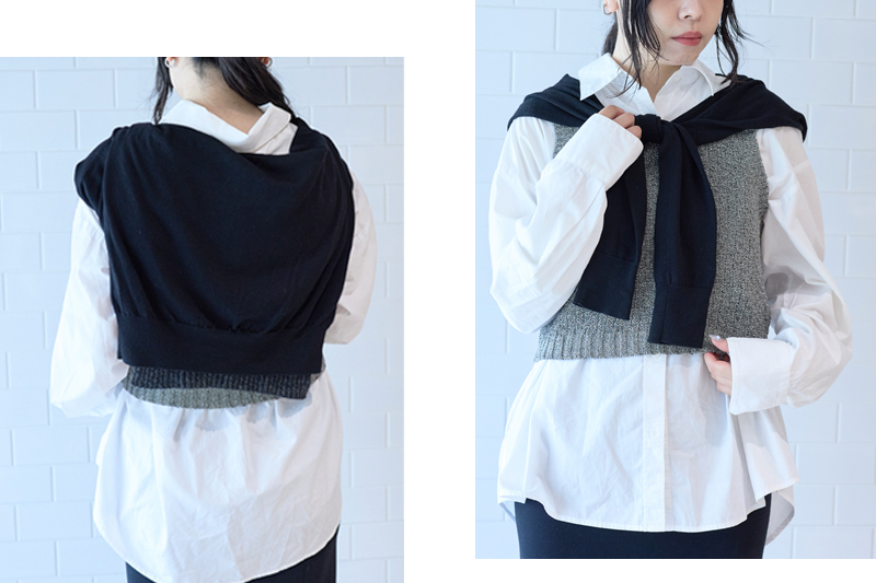 ニットカーディガン エムエムシックス ニットキャミソール アストラット