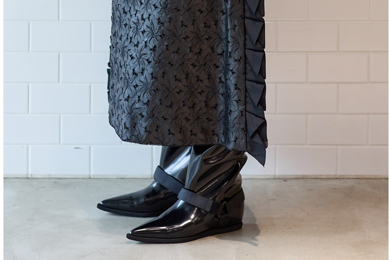 スカート ドロワー ブーツ サカイ