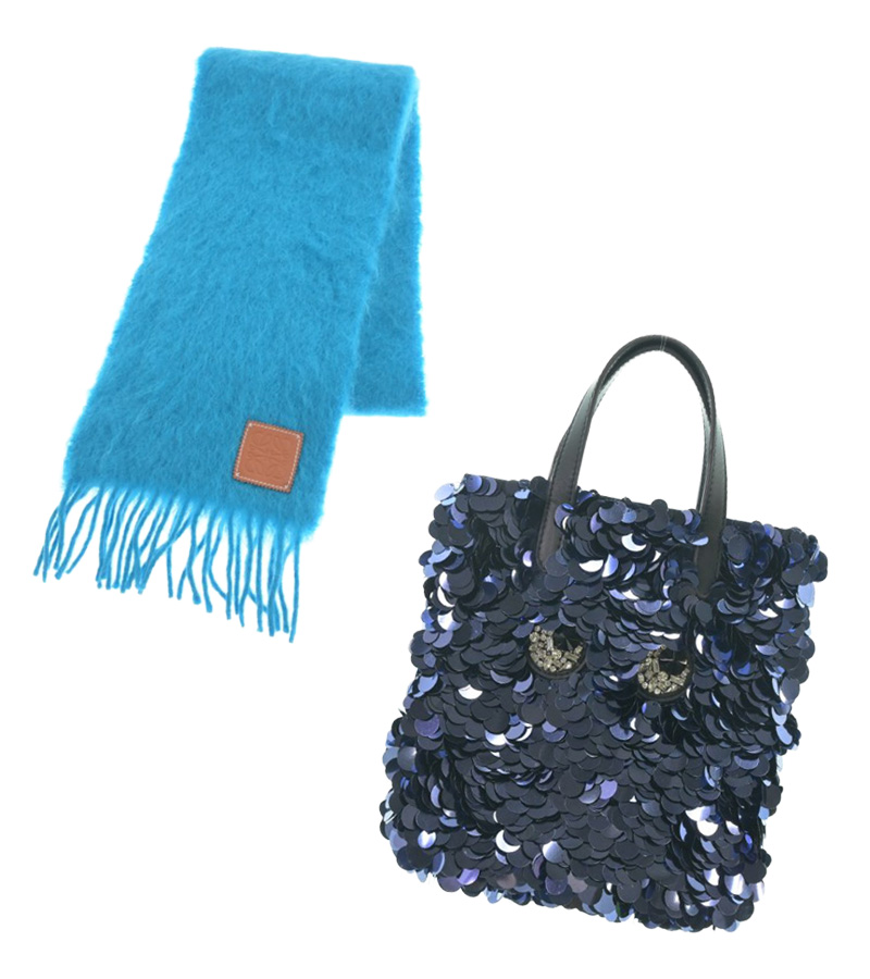 ロエベ マフラー アニヤハインドマーチ バッグ