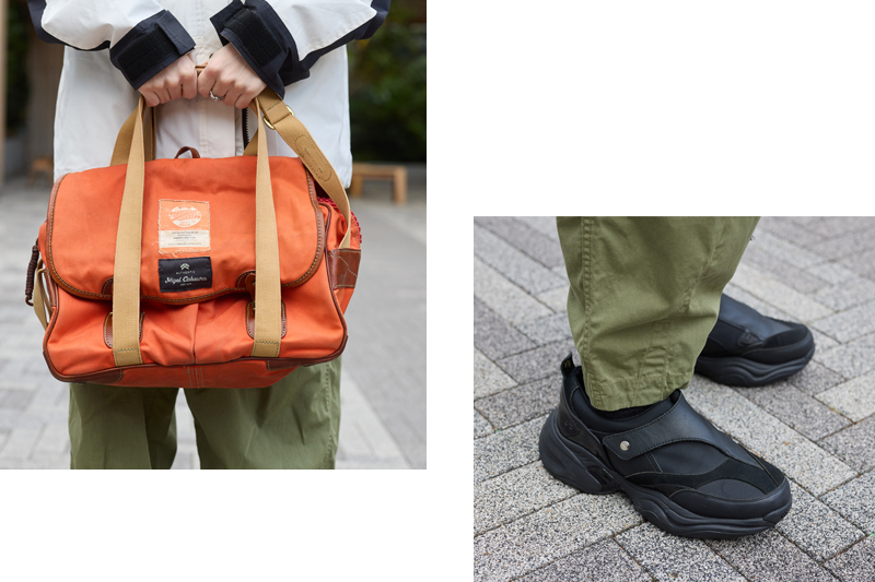 バッグ　ナイジェルケーボン　スニーカー　オーエーオー
