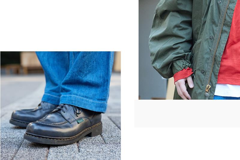 パンツ　マーティーアンドサンズ　シューズ　パラブーツ　コート　ミリタリー