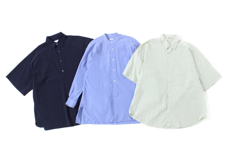 ベーシックデザインのシャツ