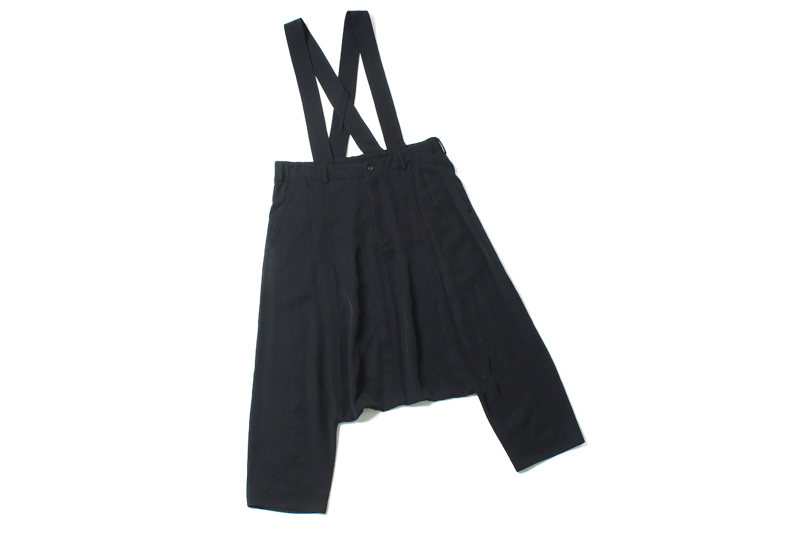 サスペンダーサルエルパンツ