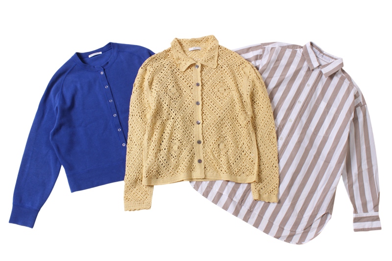 カーディガン& ボタンシャツ 買取強化